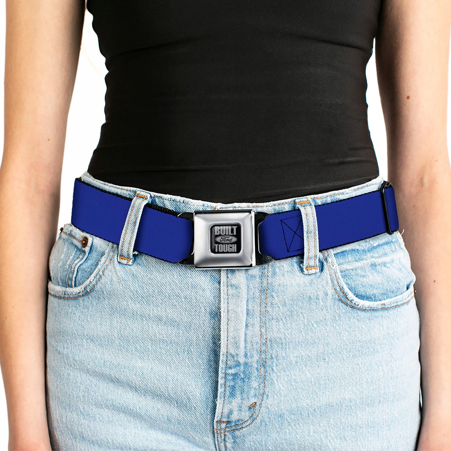 Built Ford Tough Seatbelt Belt - Royal Webbing