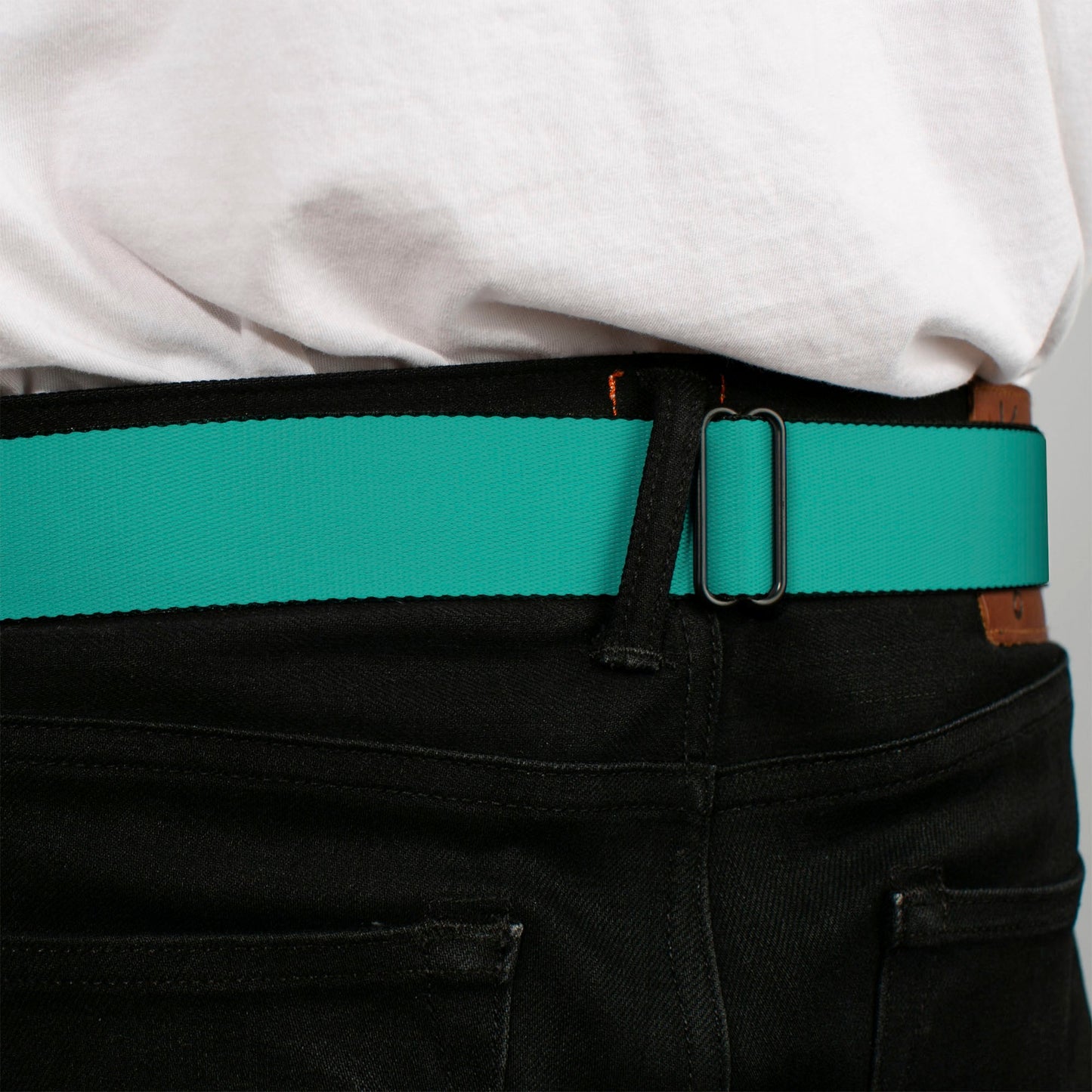 Built Ford Tough Seatbelt Belt - Teal Webbing