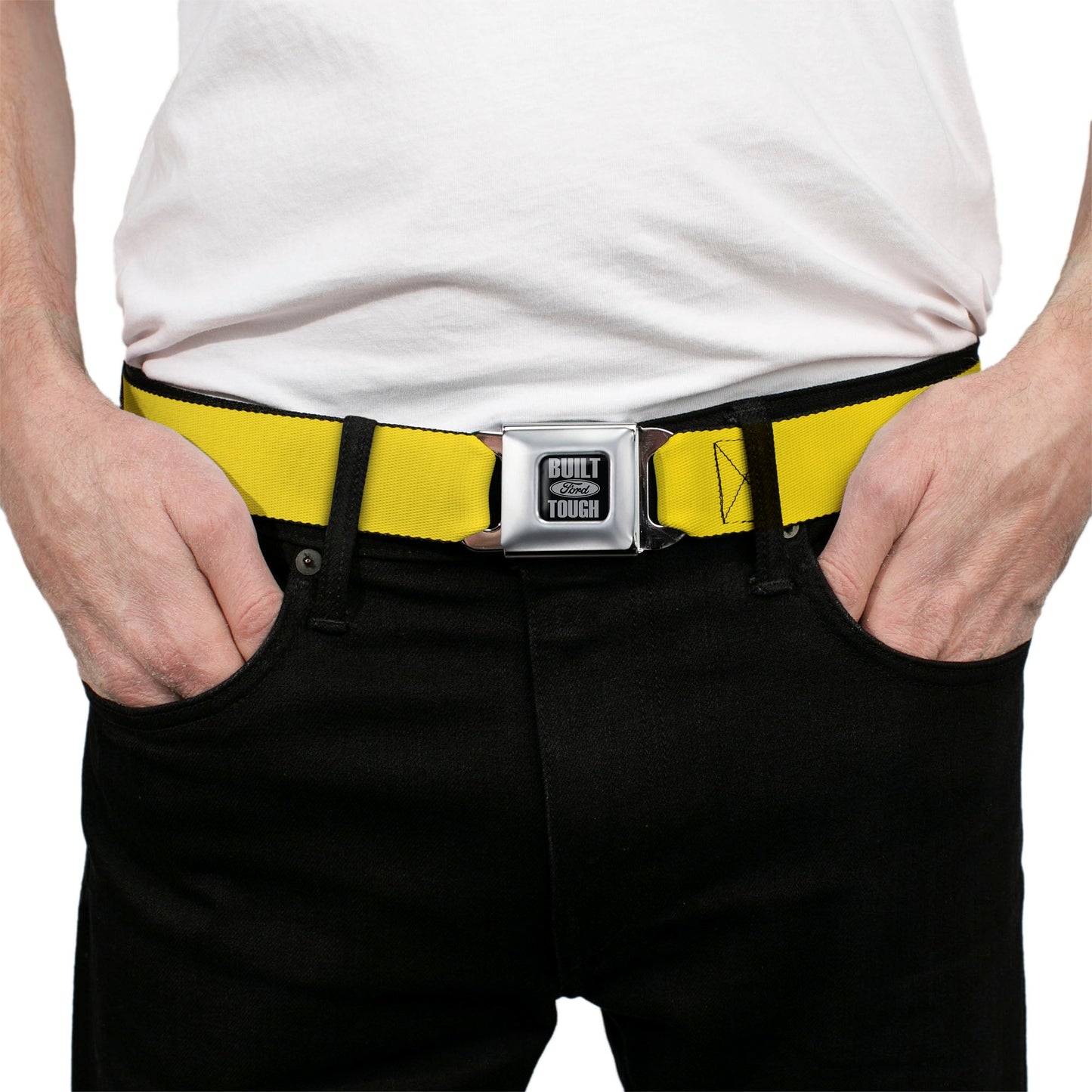 Built Ford Tough Seatbelt Belt - Yellow Webbing
