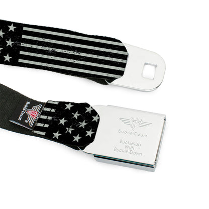 Built Ford Tough Seatbelt Belt - Americana Stars & Stripes2 Weathered Black/Gray