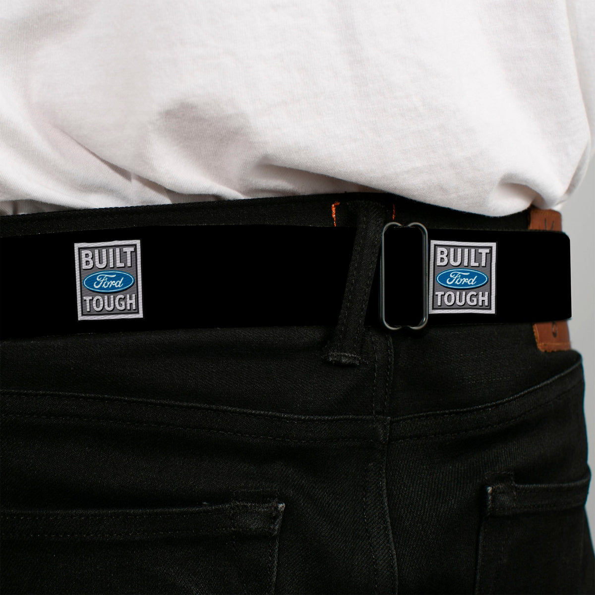 Built Ford Tough Seatbelt Belt - Built Ford Tough Logo REPEAT Webbing