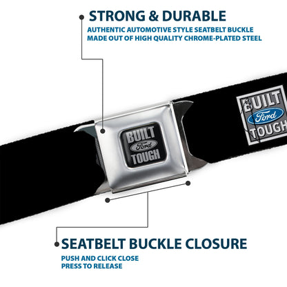 Built Ford Tough Seatbelt Belt - Built Ford Tough Logo REPEAT Webbing