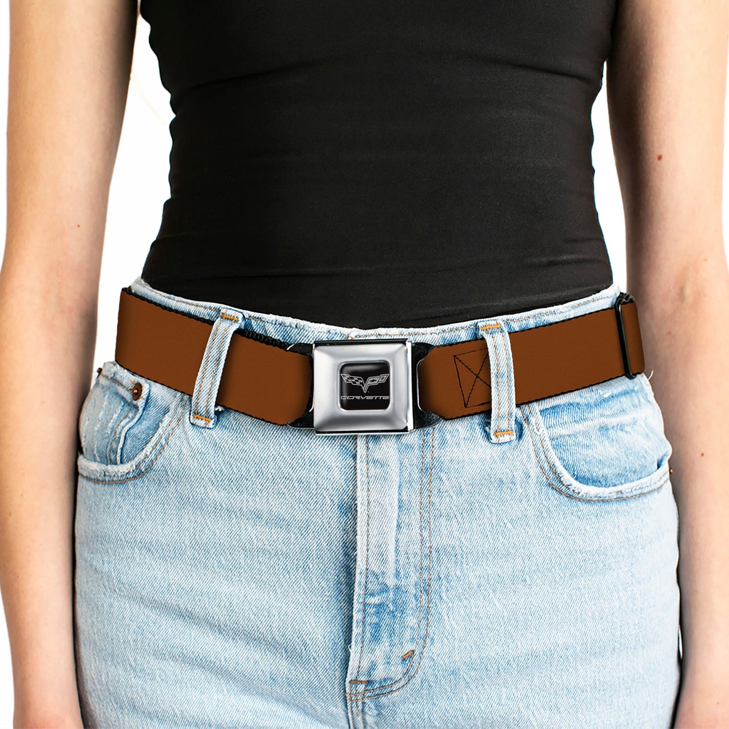 C6 Seatbelt Belt - Brown Webbing
