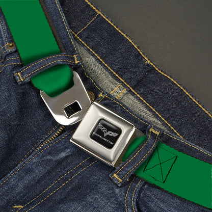 C6 Seatbelt Belt - Green Webbing