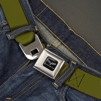 C6 Seatbelt Belt - Olive Webbing