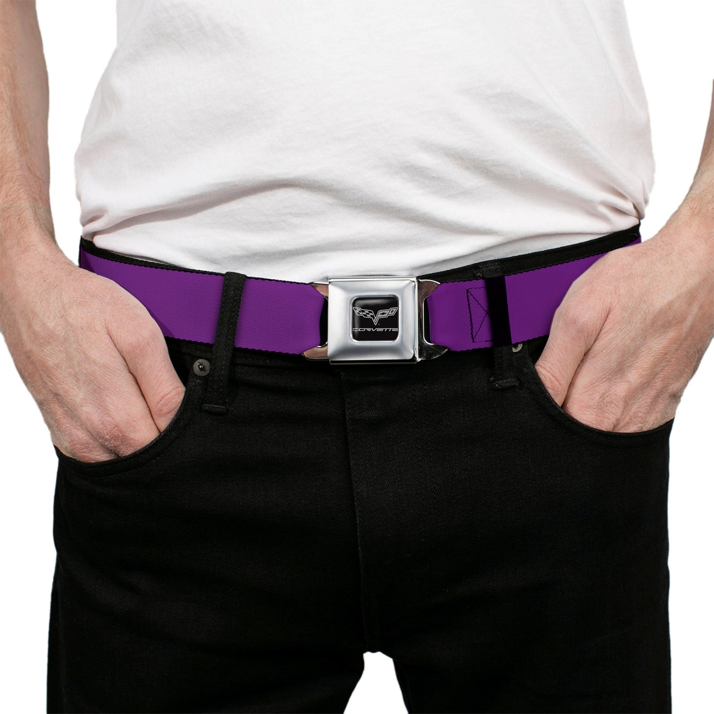 C6 Seatbelt Belt - Purple Webbing