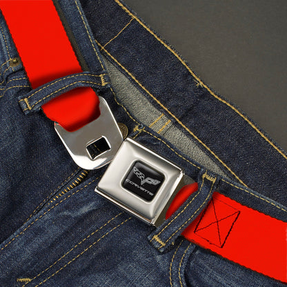 C6 Seatbelt Belt - Red Webbing