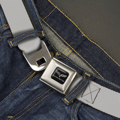 C6 Seatbelt Belt - Silver Webbing