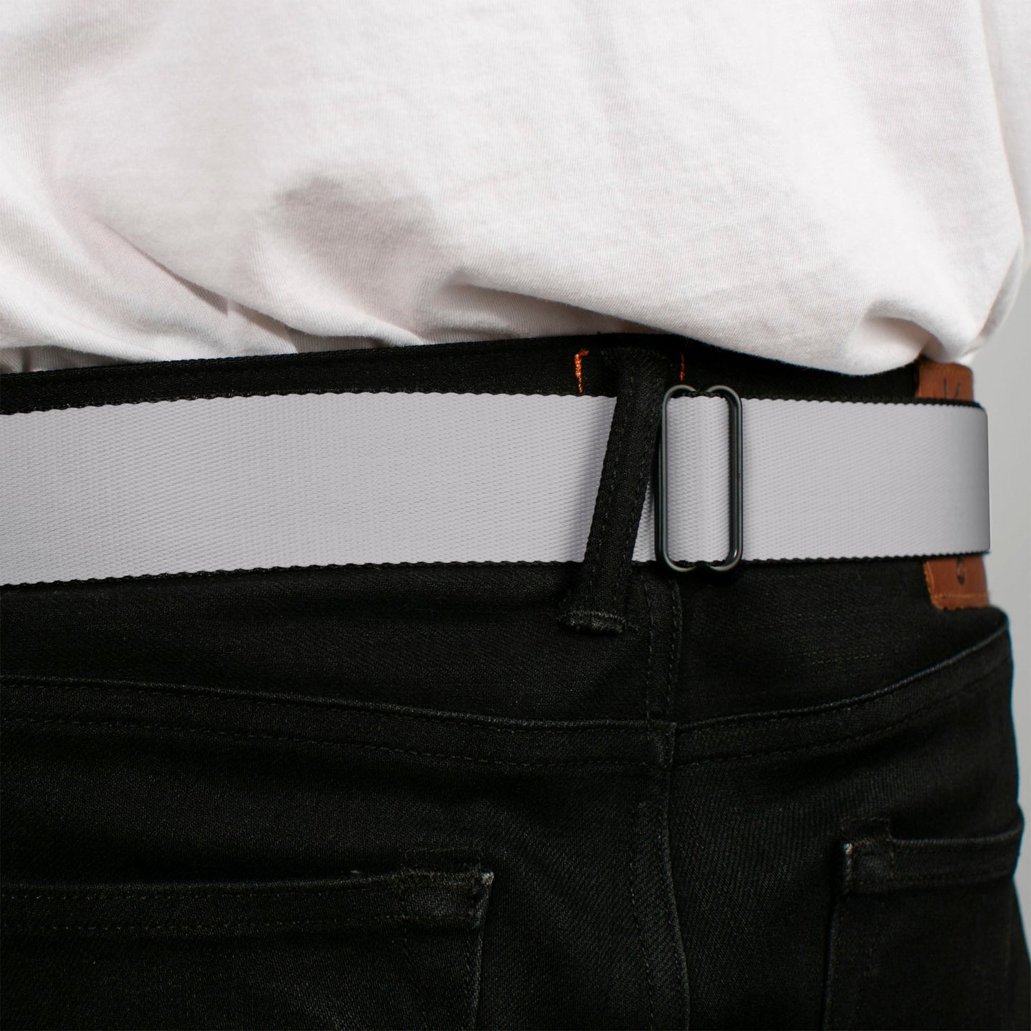 C6 Seatbelt Belt - Silver Webbing