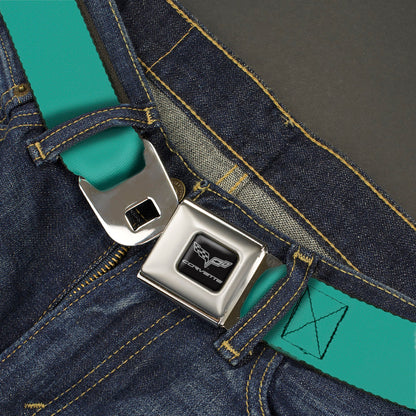 C6 Seatbelt Belt - Teal Webbing