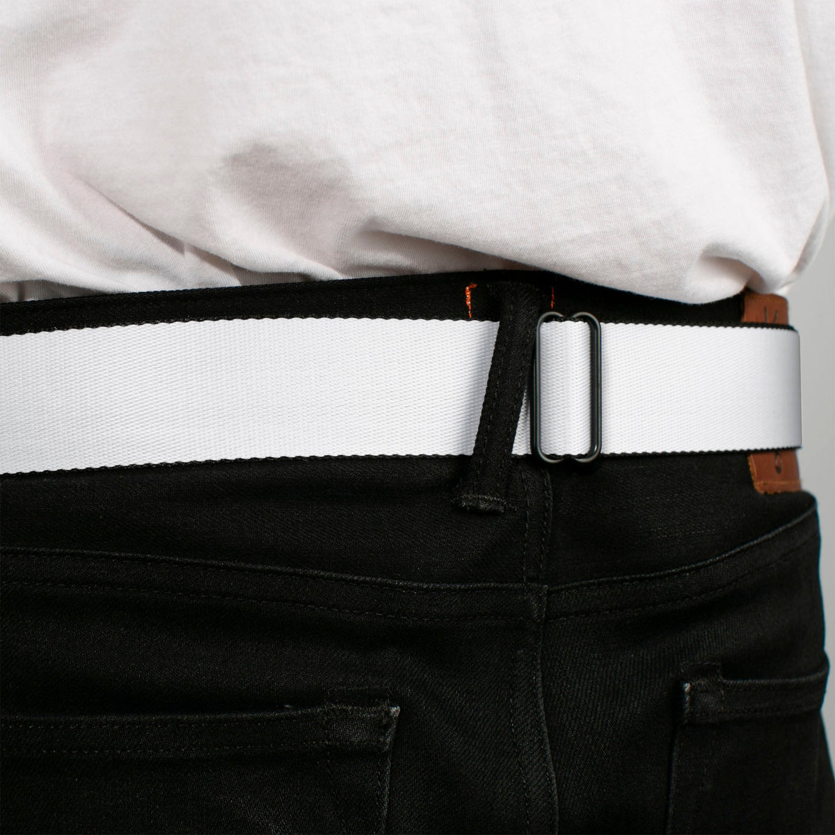 C6 Seatbelt Belt - White Webbing