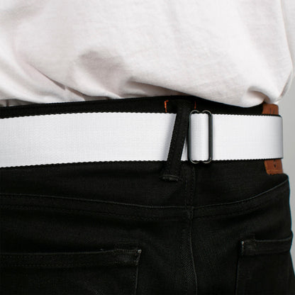 C6 Seatbelt Belt - White Webbing