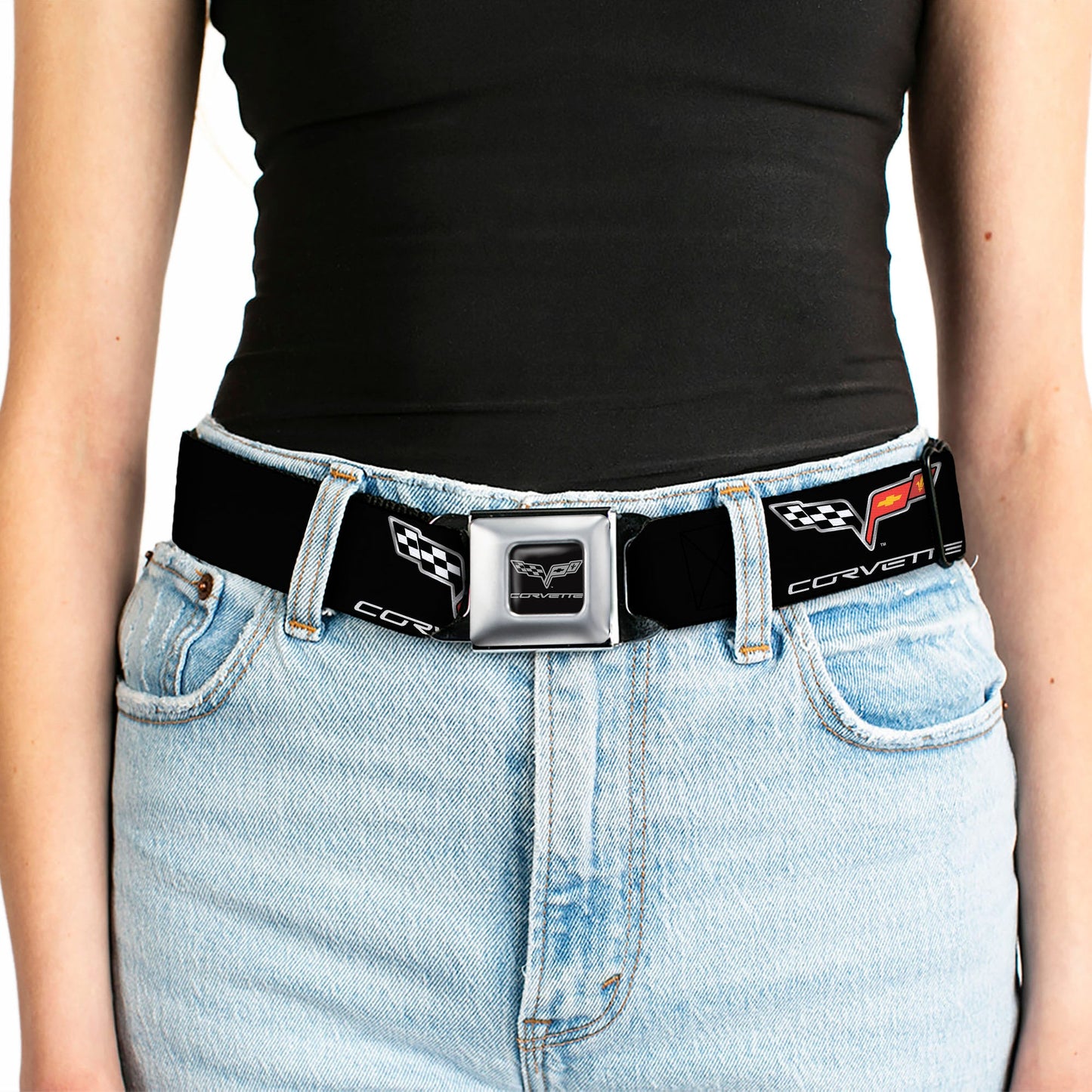 C6 Seatbelt Belt - C6 Logo REPEAT Webbing