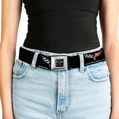 C6 Seatbelt Belt - C6 Logo REPEAT Webbing