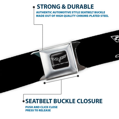C6 Seatbelt Belt - C6 Logo REPEAT Webbing