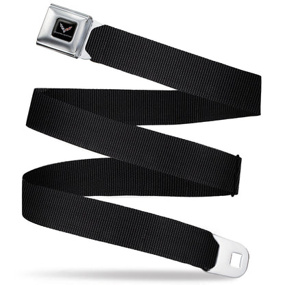 C7 Full Color Black Seatbelt Belt - Black Webbing