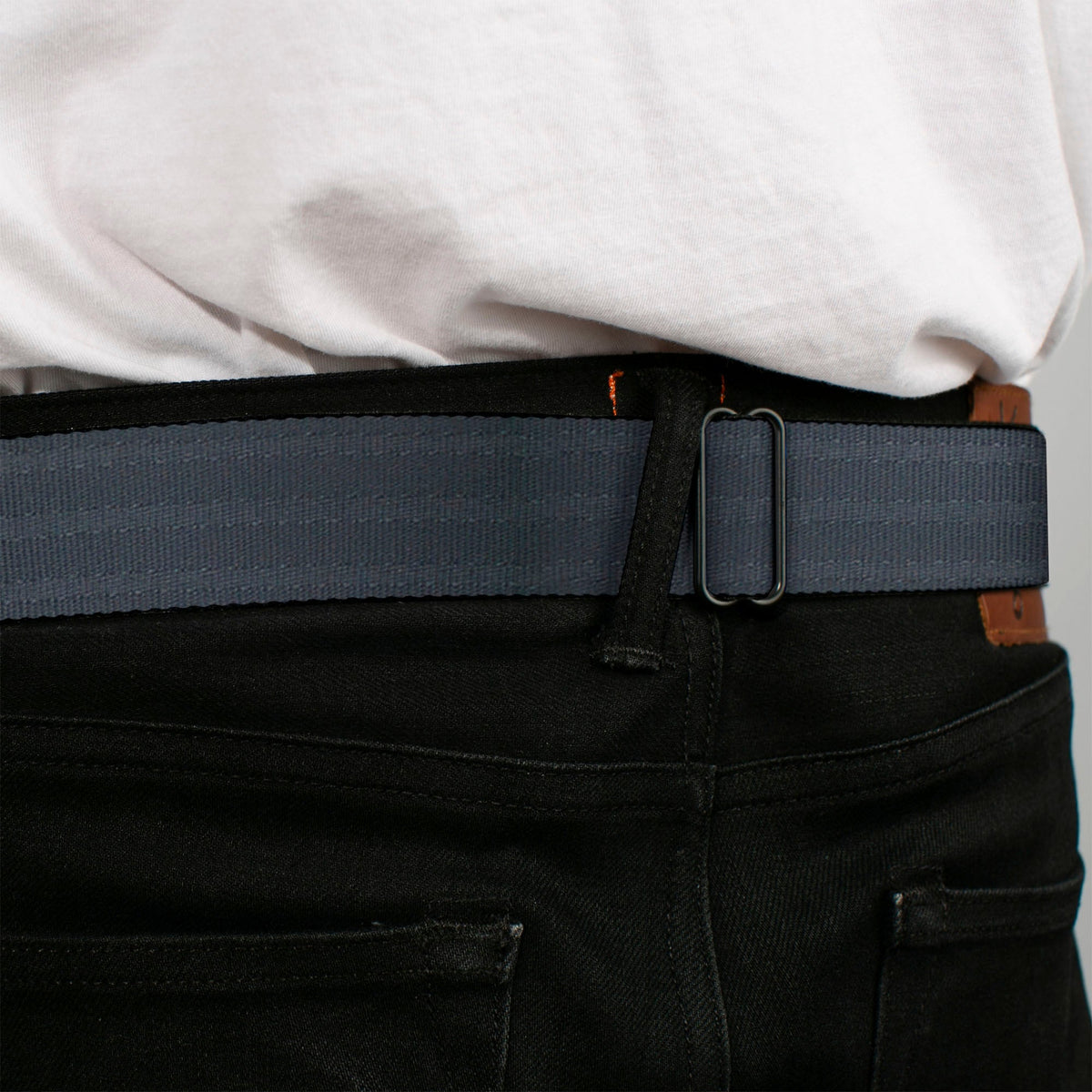 1965 CHEVROLET Bowtie Full Color Black/White Seatbelt Belt - Black Panel Webbing