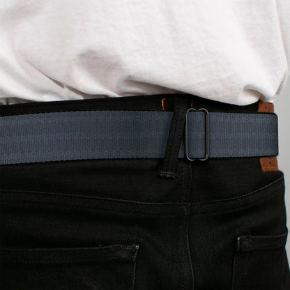 1965 CHEVROLET Bowtie Full Color Black/White Seatbelt Belt - Black Panel Webbing