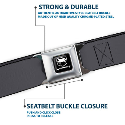 Dodge Viper Seatbelt Belt - Charcoal Webbing
