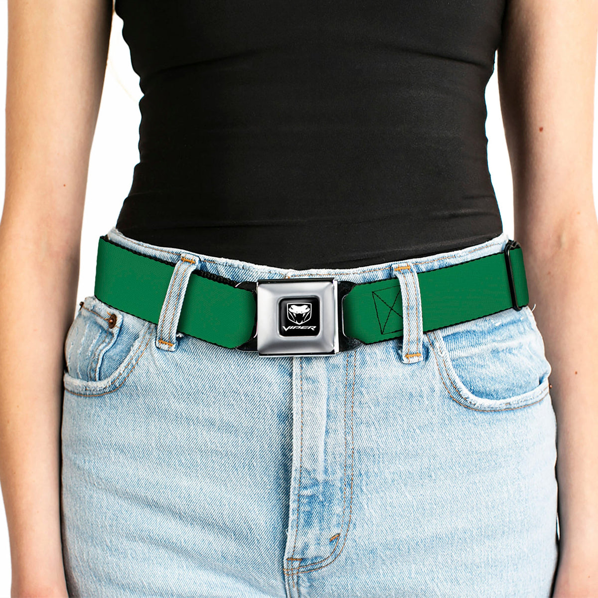 Dodge Viper Seatbelt Belt - Green Webbing