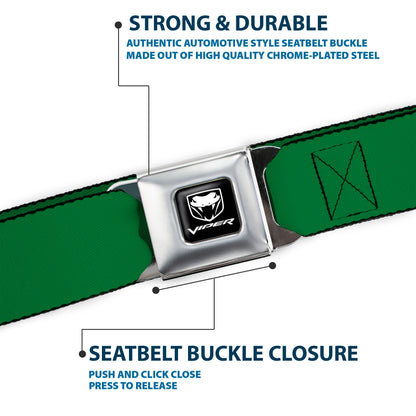 Dodge Viper Seatbelt Belt - Green Webbing
