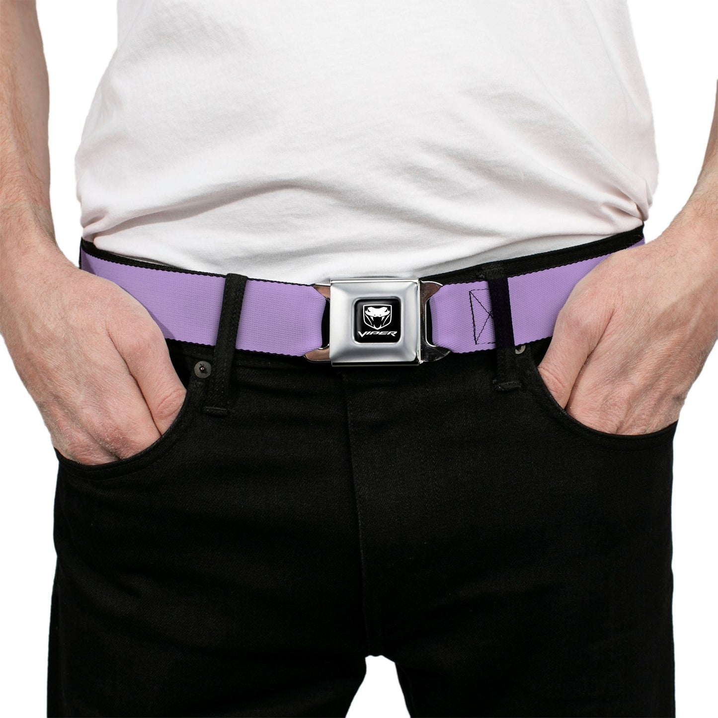 Dodge Viper Seatbelt Belt - Lavender Webbing