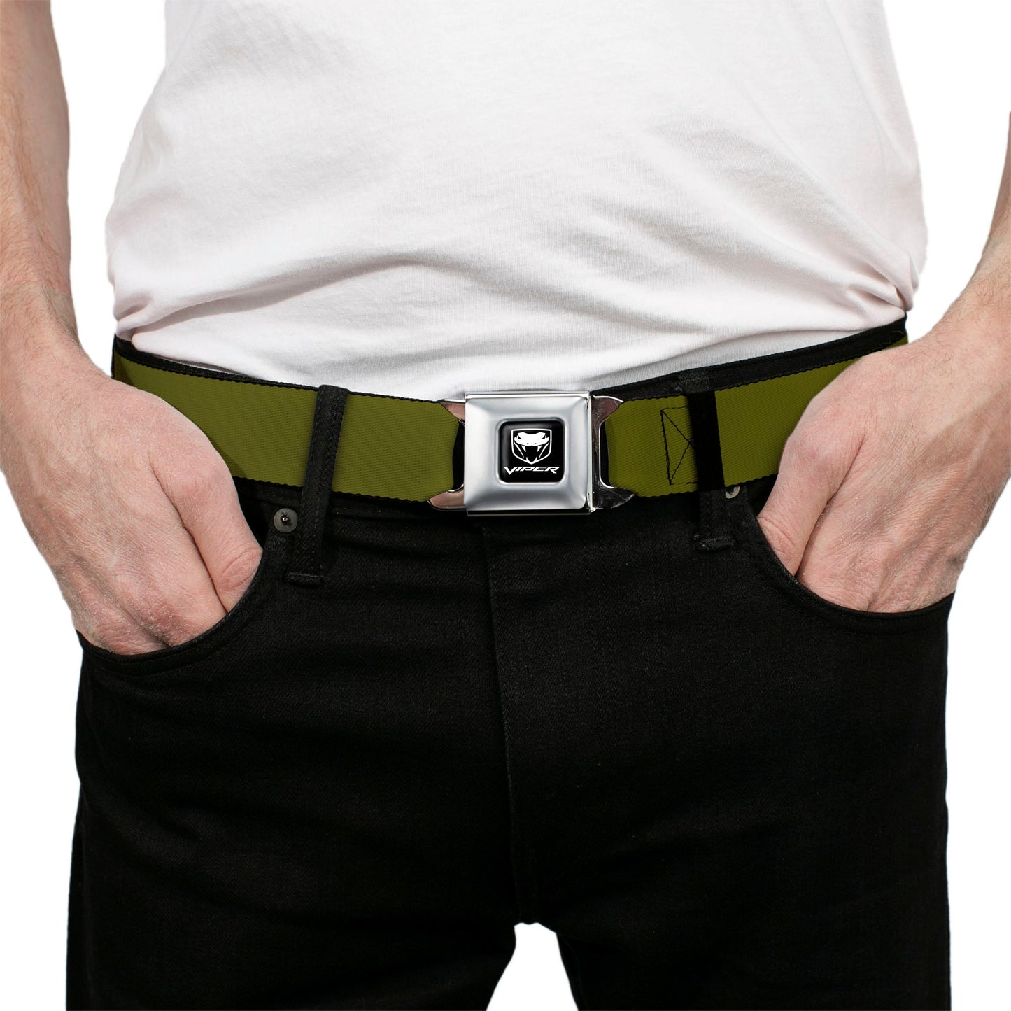 Dodge Viper Seatbelt Belt - Olive Webbing