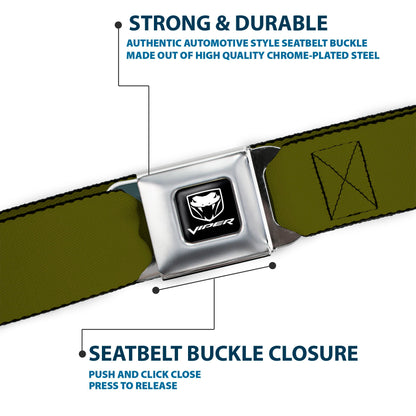 Dodge Viper Seatbelt Belt - Olive Webbing