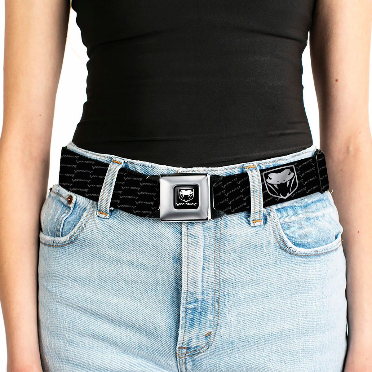 Dodge Viper Seatbelt Belt - Dodge Viper REPEAT w/Text Webbing