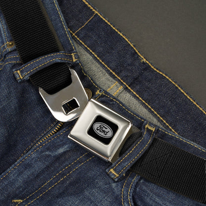 Ford Emblem - 
 Seatbelt Belt - Black Webbing