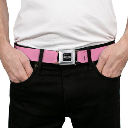 Ford Emblem Seatbelt Belt - Baby Pink Webbing