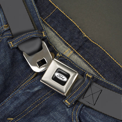 Ford Emblem Seatbelt Belt - Charcoal Webbing
