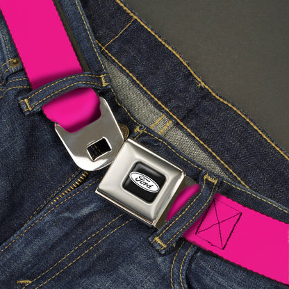Ford Emblem Seatbelt Belt - Fuchsia Webbing