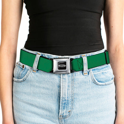 Ford Emblem Seatbelt Belt - Green Webbing