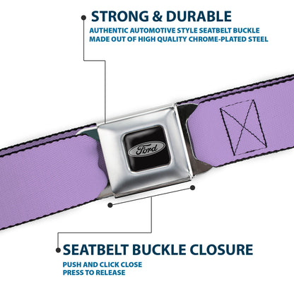 Ford Emblem Seatbelt Belt - Lavender Webbing