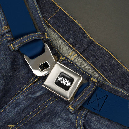 Ford Emblem Seatbelt Belt - Navy Webbing