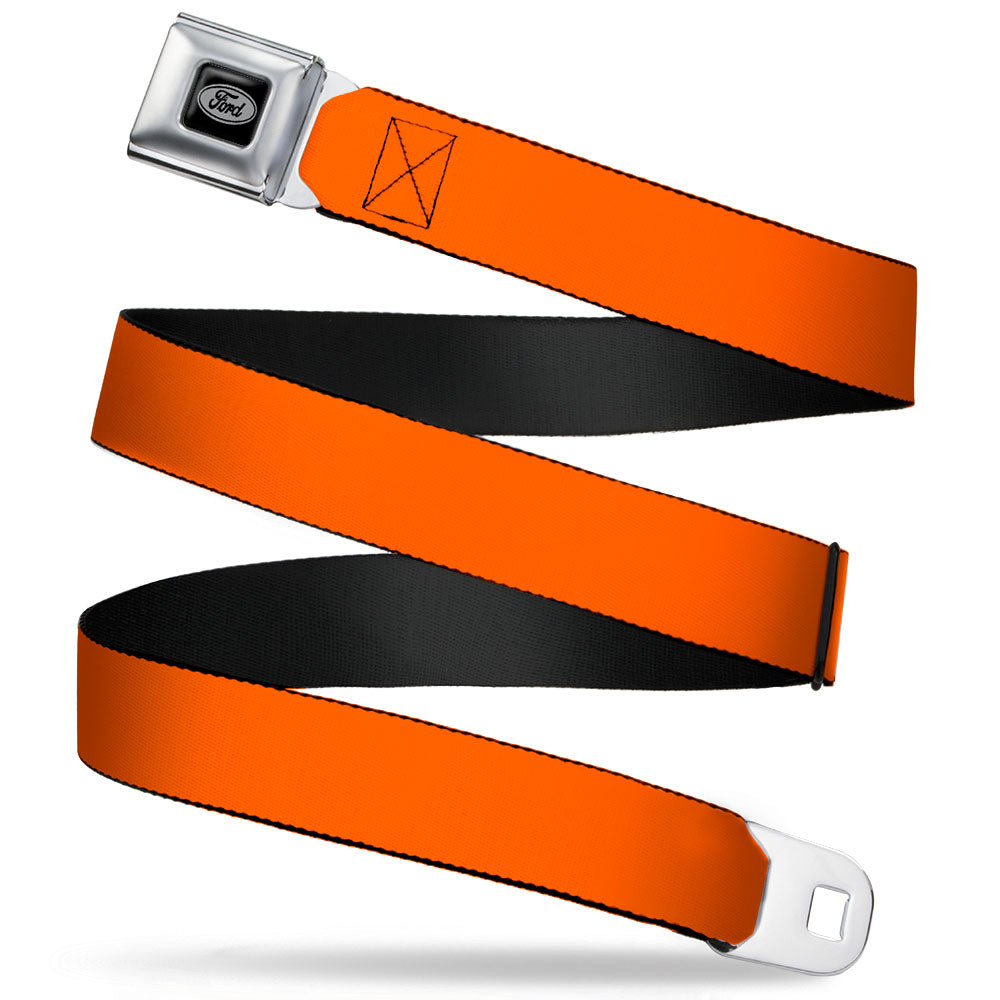 Ford Emblem Seatbelt Belt - Orange Webbing