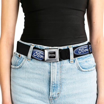 Ford Emblem Seatbelt Belt - Ford Oval Logo REPEAT Webbing