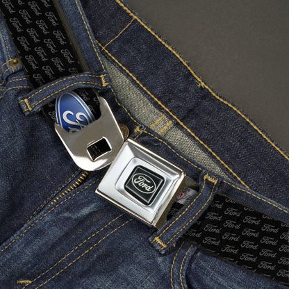 Ford Emblem Seatbelt Belt - Ford Oval REPEAT w/Text Webbing