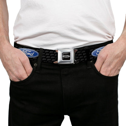 Ford Emblem Seatbelt Belt - Ford Oval REPEAT w/Text Webbing