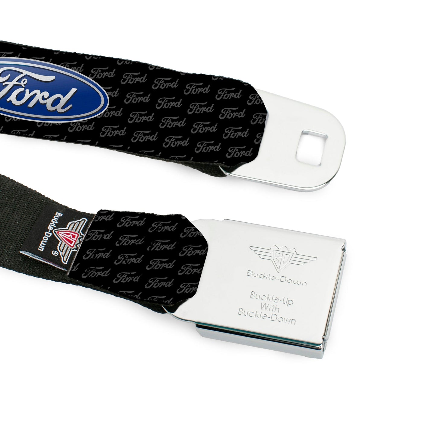 Ford Emblem Seatbelt Belt - Ford Oval REPEAT w/Text Webbing