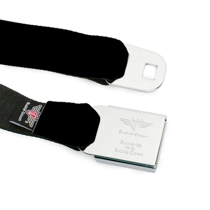 Ford Emblem Seatbelt Belt - FORD Script Single Black/White Webbing