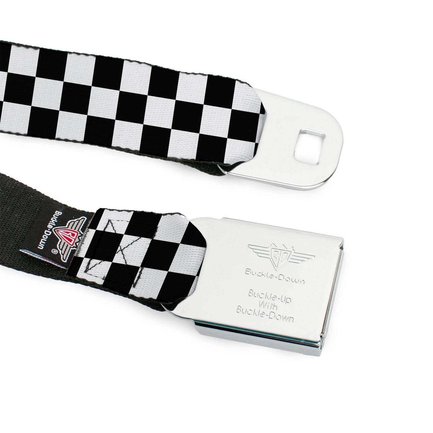 Cobra Head Full Color Black Red Blue White Seatbelt Belt - COBRA JET/Cobra Head Stripe Black/White/Blue Webbing
