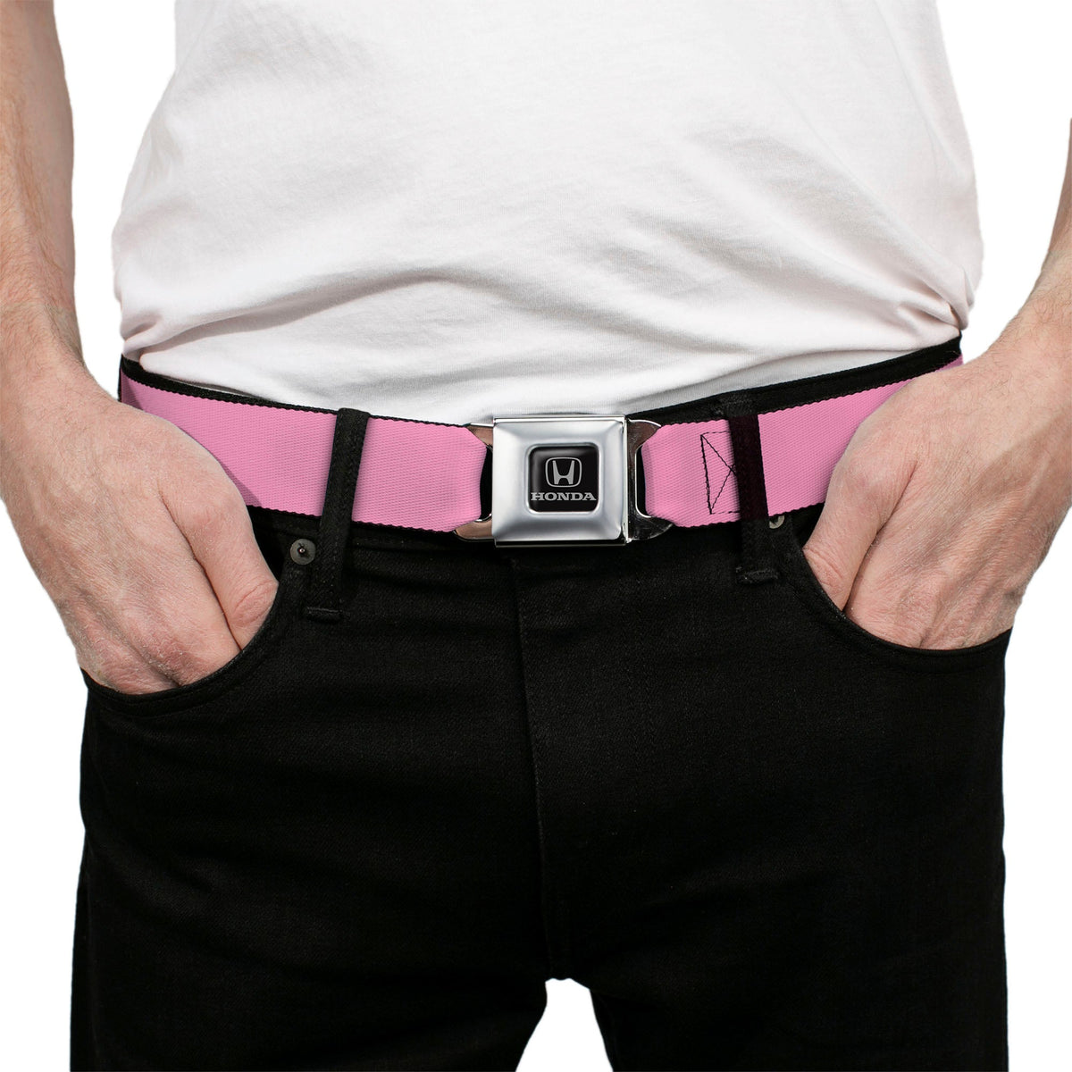 Honda Seatbelt Belt - Baby Pink Webbing