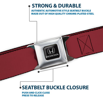 Honda Seatbelt Belt - Burgundy Webbing