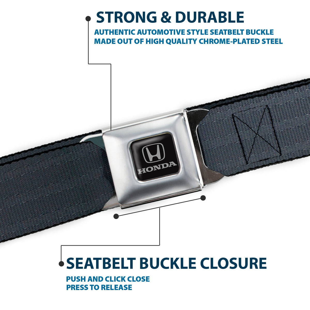 Honda Seatbelt Belt - Black Panel Webbing