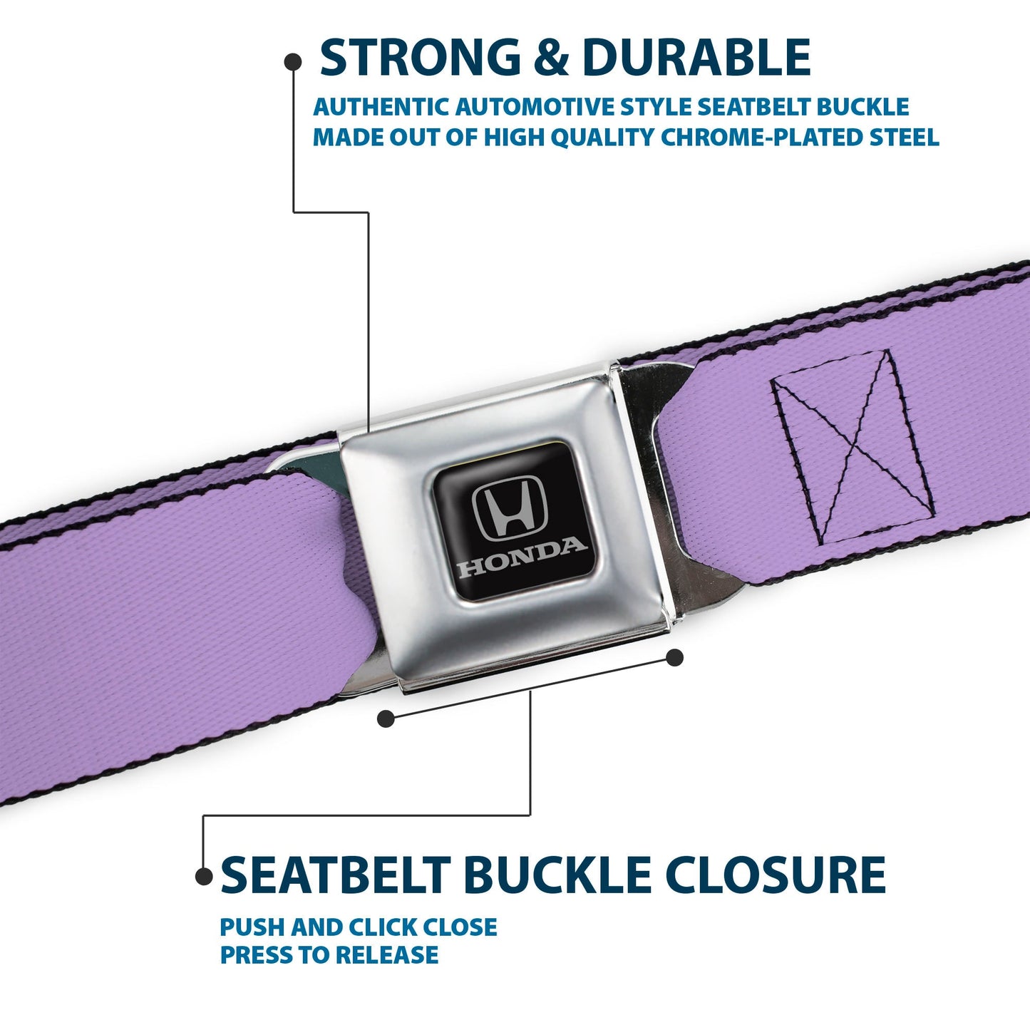 Honda Seatbelt Belt - Lavender Webbing