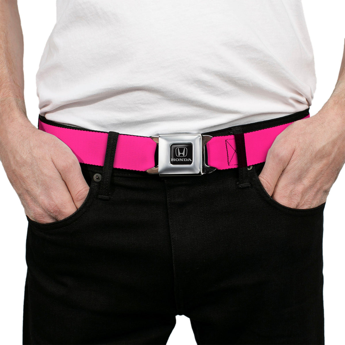 Honda Seatbelt Belt - Neon Pink Webbing