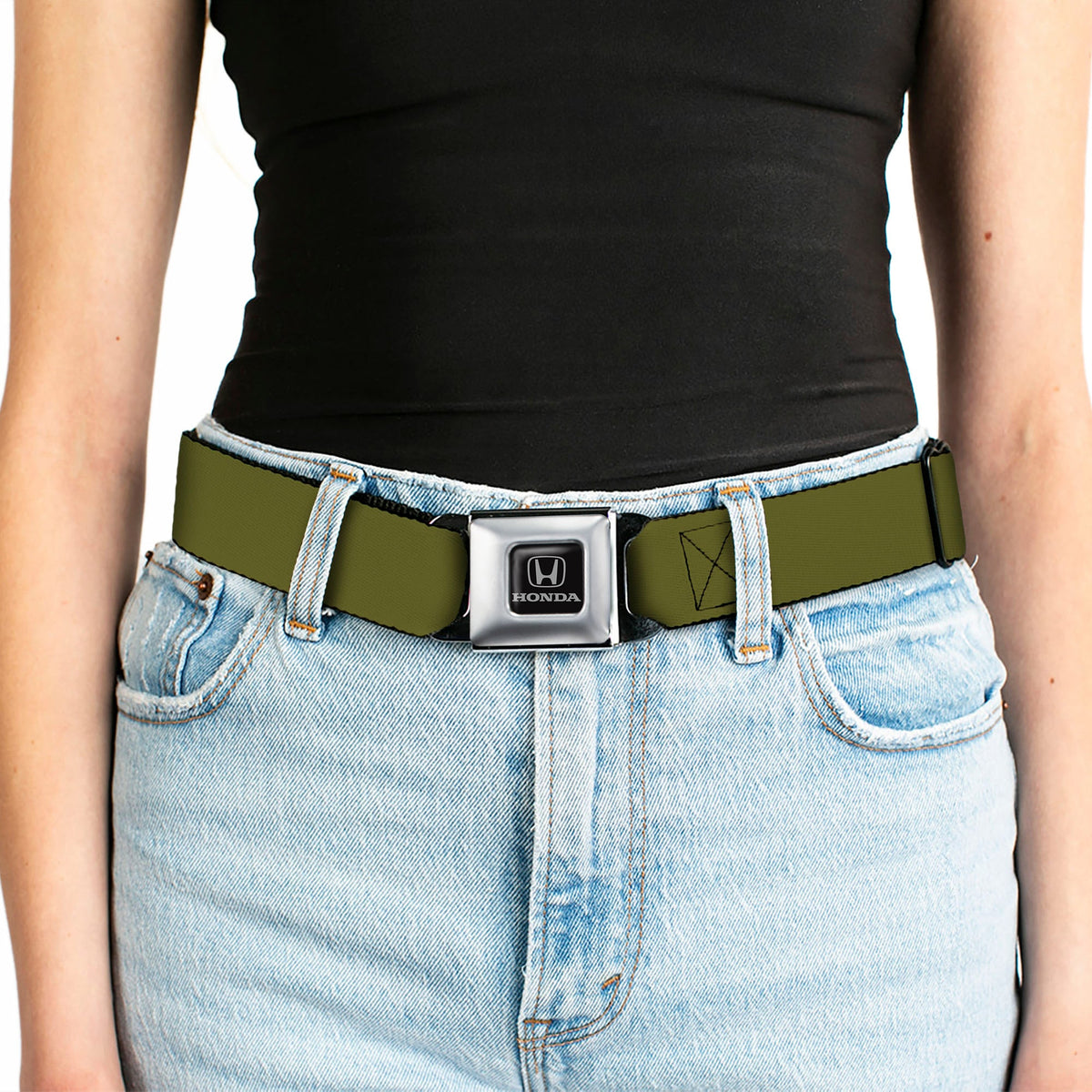 Honda Seatbelt Belt - Olive Webbing
