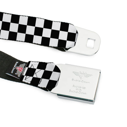 Honda Seatbelt Belt - Checker Black/White Webbing